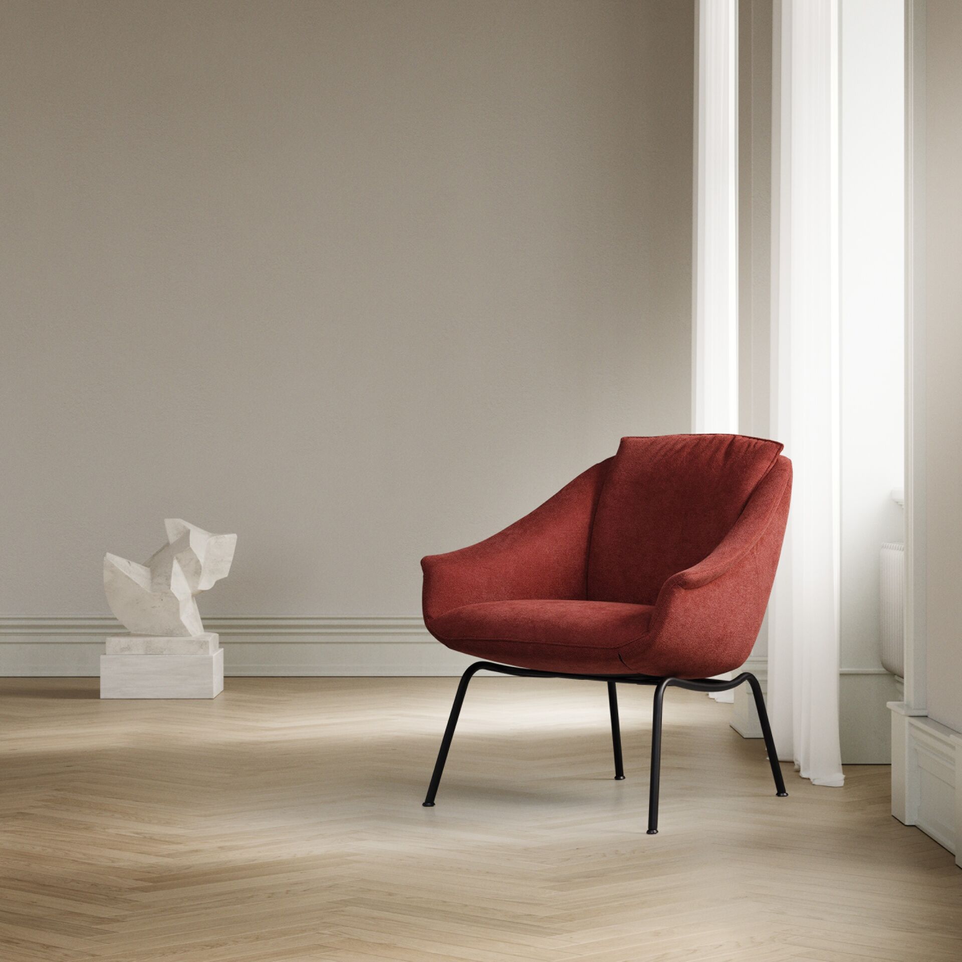 Topform fauteuil Cincin in rood Haverkort Interieurs 